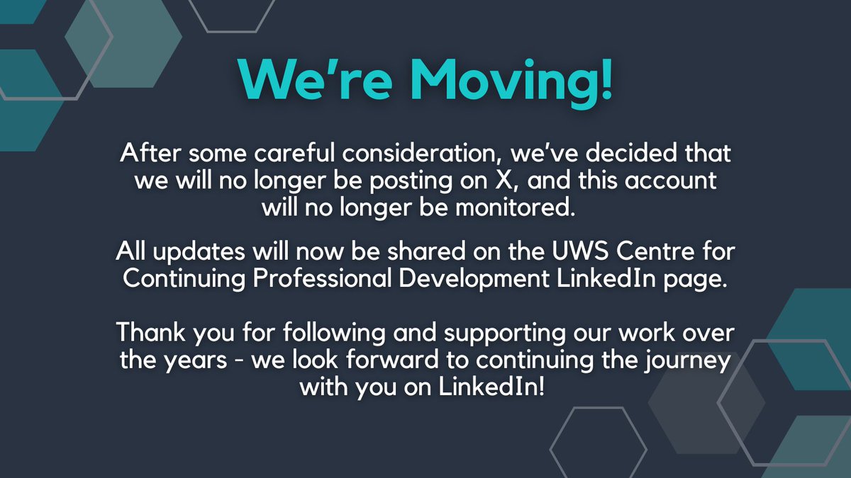 UWS Centre for Continuing Professional Development tweet media