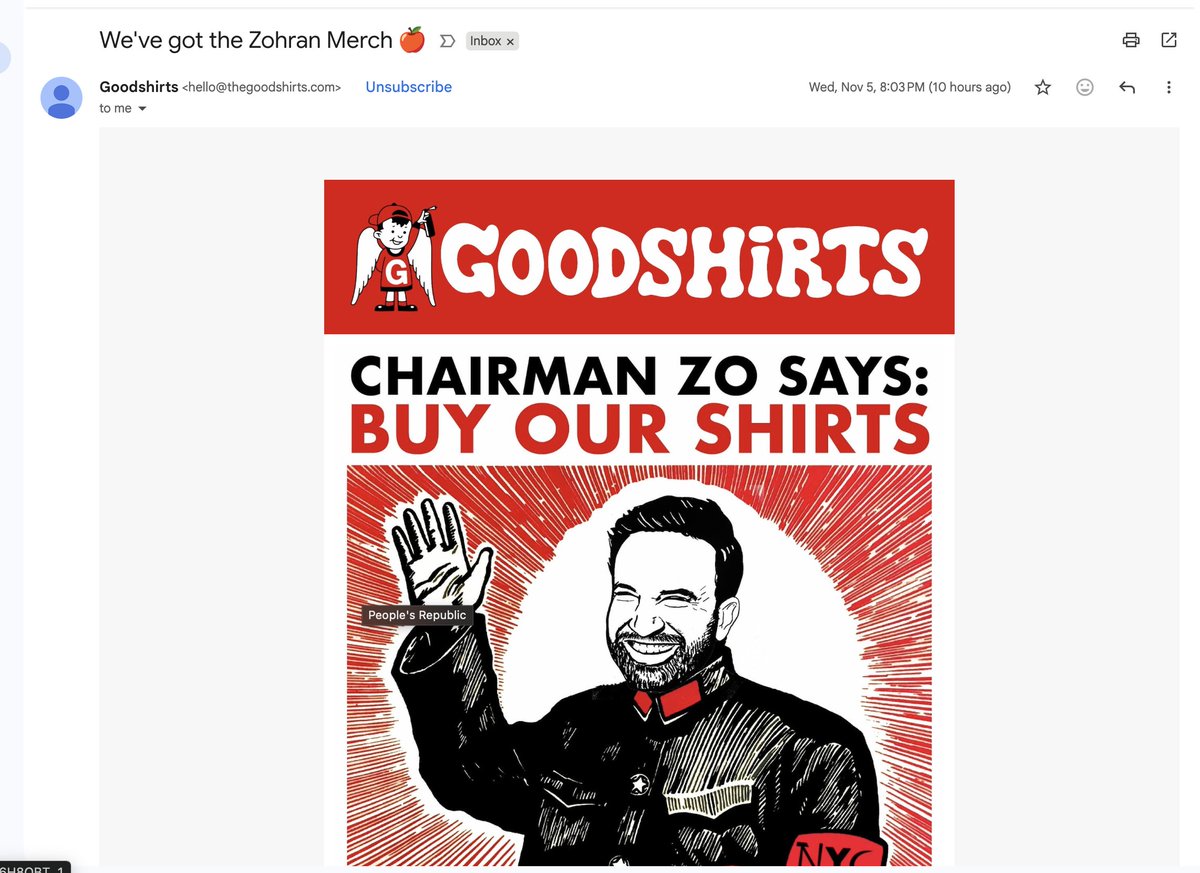 I bought a ridiculous overpriced knicks shirt from these guys once, and have been enjoying their emails ever since. 

They must be PRINTING