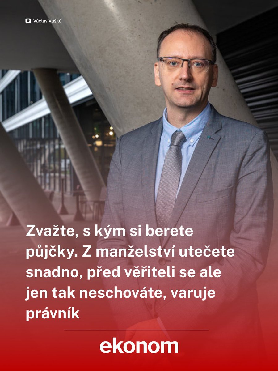 🎙️ Když rozvádějící se páry řeší peníze, na jaká úskalí nejčastěji narážejí? Existuje nějaký způsob, jak napětí kolem financí a dluhů v manželství ošetřit předem? A jakou roli při vypořádání společného majetku hraje hypotéka? 👉 ekonom.cz/c1-67808970-zv…