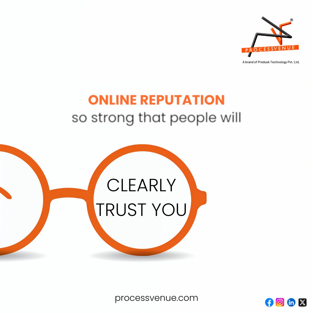 ProcessVenue's tweet image. Build an online reputation that people can clearly trust. At @ProcessVenue, your brand’s credibility speaks louder than words — because trust isn’t claimed, it’s earned. 

👉 Visit processvenue.com to see how we can help your business grow!

#OnlineReputation #BrandTrust…