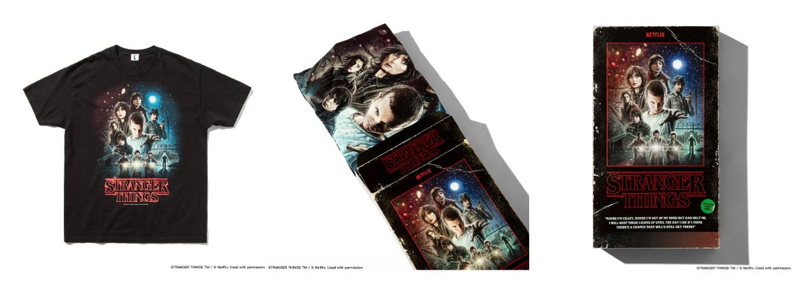 Stranger Things × Weber シーズン2〜5のキービジュアルのTシャツが