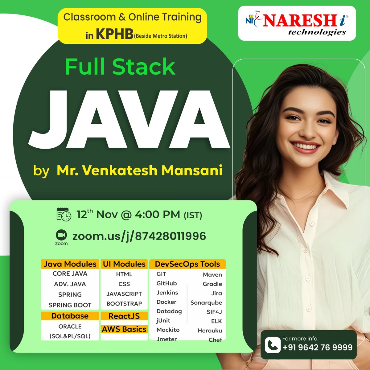 nareshitkphb's tweet image. 🚀 Become a Full Stack Java Developer with NareshIT!
👨‍🏫 By Mr. Venkatesh Mansani

👉 Register Now: t.ly/FSJAVA-12N

📅  12th Nov | 🕓4:00 PM (IST)
💻 Covers Java, UI, DB, DevSecOps, ReactJS &amp;amp; AWS Basics

#NareshIT #FullStackJava #JavaDeveloper #ReactJS #AWS #CareerGrowth