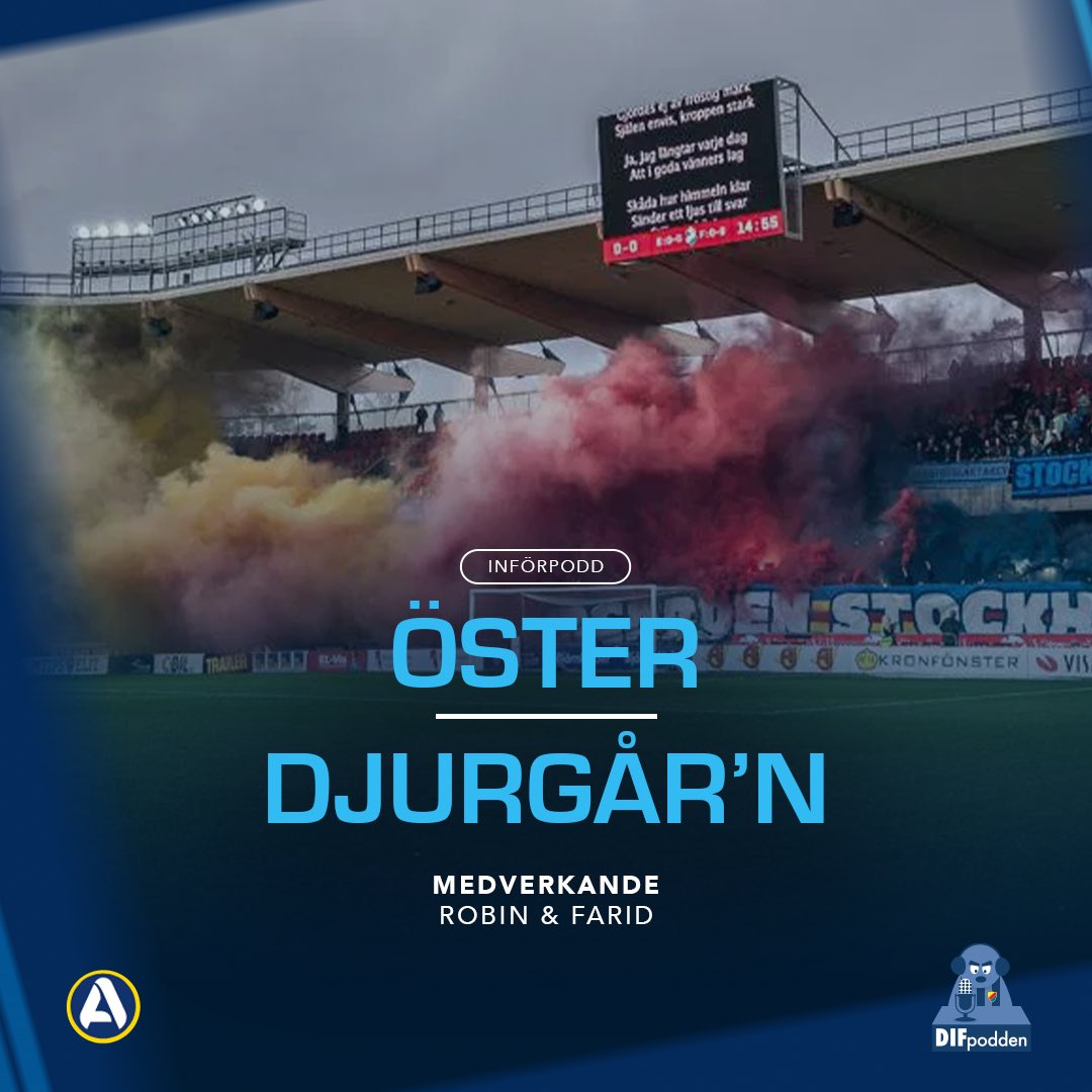 Nytt avsnitt finns att lyssna på 🎙️

Säsongens sista InförPodd där vi snackar upp inför matchen mot Öster. Vi är fel på det - det räcker med poängtapp för Gbg &amp; AIK och att vi vinner.

Låt oss sätta punkt för säsongen med ytterligare en leverans på bortaläktaren!

🎧 Spotify