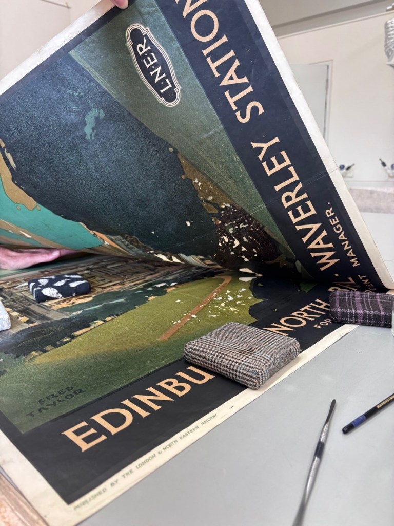 TalesOfOneCity's tweet photo. Read all about the meticulous conservation work to restore two of the #ArtAndDesignLibrary's vintage railway posters
@edcentrallib 
https://t.co/d3lTs0ly4y https://t.co/2UdQbbfhcK