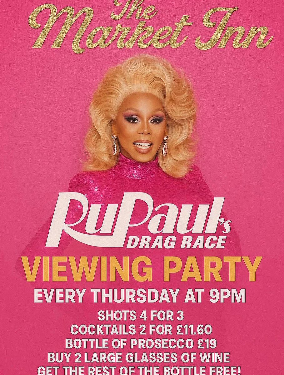 Tonight I shall be at The Market Inn Brighton hosting Episode 7 of S7 of Ru Paul’s Drag Race from 9pm onwards but first you have JB’s Piano Bingo from 6.30pm. Look forward to see you all later. X
