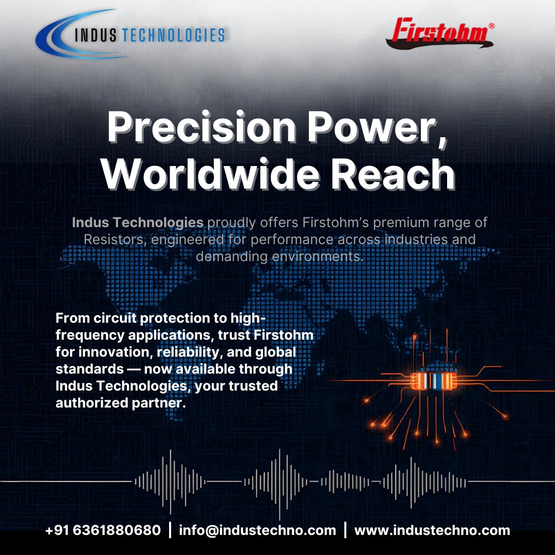 technologi39582's tweet photo. 🌍 Global Delivery. Trusted Performance.
 Indus Technologies is now an authorized distributor of Firstohm Resistors! ⚡
Precision, reliability, and innovation — delivered anywhere in the world.

#Firstohm #IndusTechnologies #Electronics #Resistors #TechInnovation #GlobalSupply https://t.co/V18MMyNq45