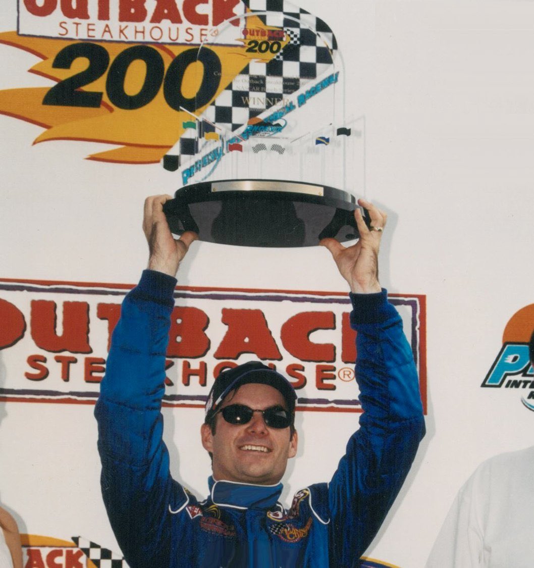 On this date [November 6] in 1999: Jeff Gordon won the <a href="/Outback/">Outback Steakhouse</a> 200 Busch race in a car co-owned by Gordon and <a href="/RayEvernham/">ray evernham</a>. JG: “It was an odd weekend because Ray had made his decision to go to Dodge.. We've been able to patch that up, but that weekend was difficult" #nascar