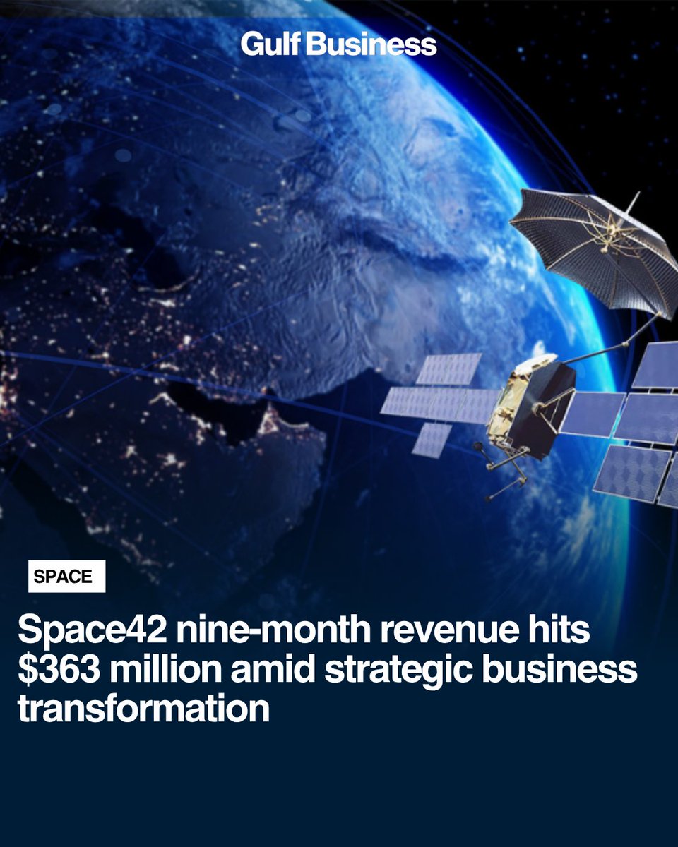 GulfBusiness's tweet photo. As Space42 fine-tunes its operations, the company is laying a solid foundation for scalable innovation and efficiency in the fast-evolving space tech sector
Read: https://t.co/i1PHA5z4lk
#Space42 #UAE #EarningsUpdate #SpaceTechnology #AI #GeospatialAnalytics #EarthObservation https://t.co/SigyrdHxEp