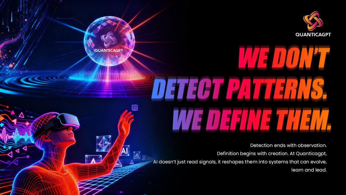 QUANTICAGPT_'s tweet image. 🔍 We don’t wait for signals, we shape them.
🌐 Our AI defines patterns before they appear, turning uncertainty into structure and rhythm.
💎 True intelligence doesn’t just react to order, it creates one layer at a time.

#Quanticagpt #AITrading #PatternDesign #StructuredAI