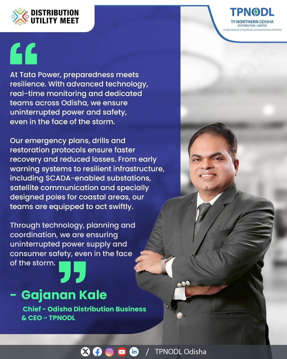 Odisha’s coastline faces nature’s toughest tests but resilience is built through preparation.

Odisha discoms are empowering communities with reliable power and enhanced safety through smart systems, real-time monitoring, and robust emergency readiness.

At the Distribution