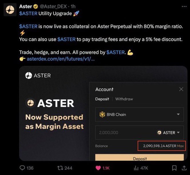 If this does not tell you how involved CZ is in $ASTER I do not know what will.

Look at those buys.

And do not forget, we are not in ASTER because CZ is in. We are holding ASTER because it is a top 5 protocol in crypto by revenue generation.

And they are using those funds to
