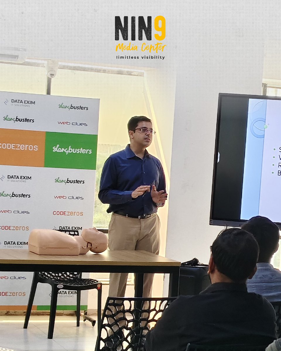 ninemediacenter's tweet photo. Nine Media Center successfully managed the CPR Training &amp; Health Awareness Event at Codezeros/Web Clues with Shree Shankhnaad Charitable Trust &amp; Marengo CIMS Hospital, led by Dr. Harshil Mehta. 💪

Empowering lives with life-saving skills &amp; health awareness! ❤️‍🩹
#CPRTraining https://t.co/2COAPrJeFh