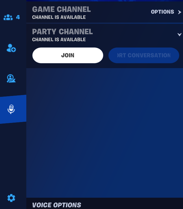 SplattyPB's tweet photo. @FortniteStatus @Fortnite . my game chat doesnt seem to want to work, it wont show me or let me join my parties voice chat nor game chat even with the correct settings applied https://t.co/2WZx1lVnaG