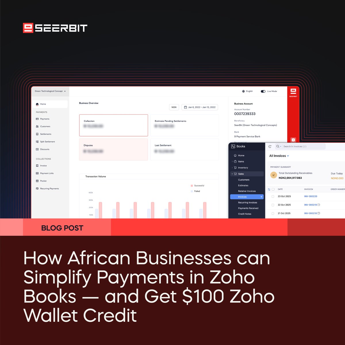 getSeerBit's tweet image. Tired of juggling payment systems and accounting tools? With SeerBit integration in your Zoho Books, everything connects instantly. Payments, accounting, growth. 

Click here &amp;gt;&amp;gt; blog.seerbit.com/en/how-african… to discover how

#Payments #FinTech #Zoho #ZohoBooks