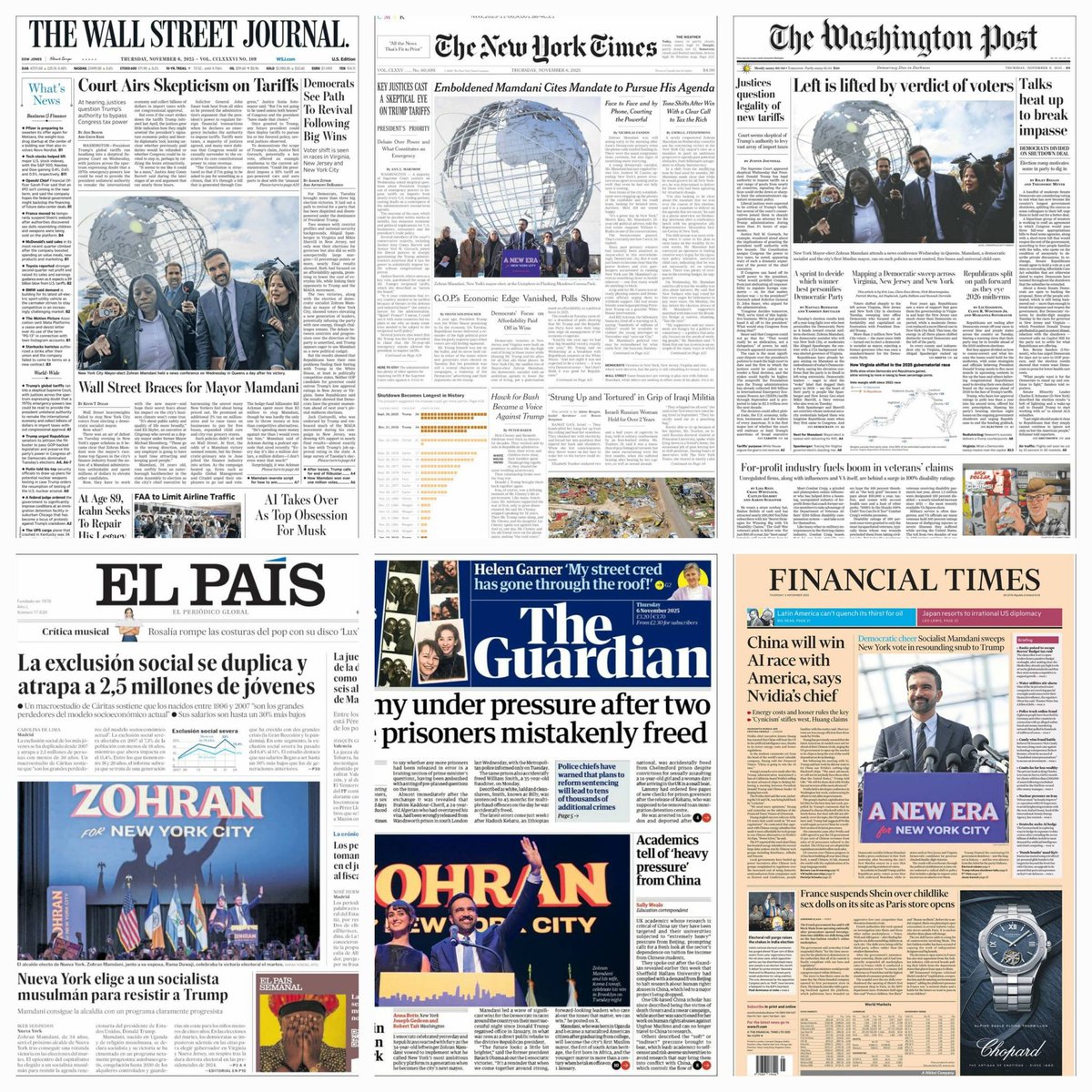 daniellemx_'s tweet photo. Periódicos en el mundo... #TheWallstreetJournal #Thenewyorktimes #Thewashingtonpost #TheGuardian #ElPaís #Financialtimes #news #newspaper #November6 https://t.co/D6aHZpbZbr