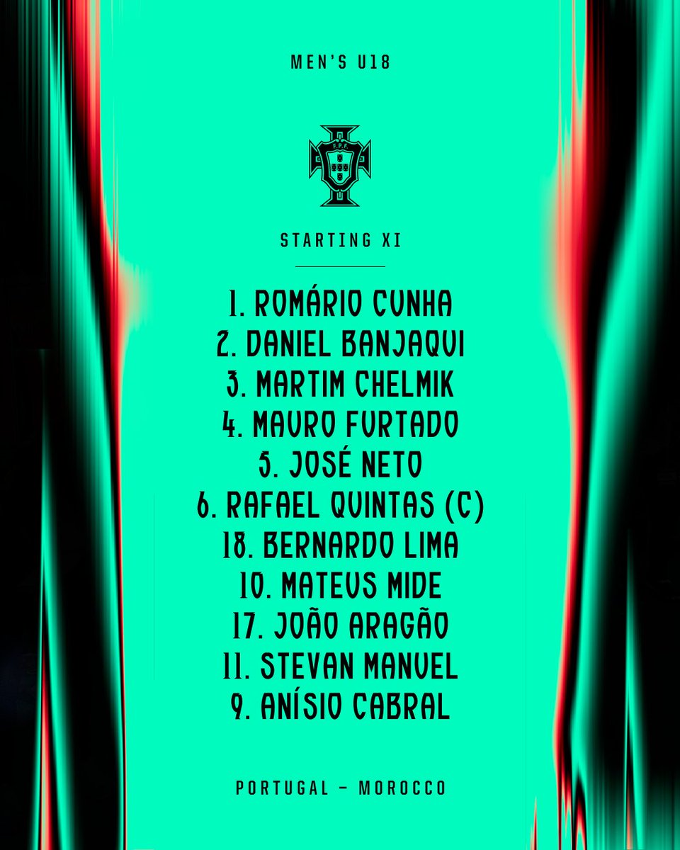 selecaoportugal's tweet photo. Jogo 2 do Mundial e este é o 𝗫𝗜 𝗜𝗡𝗜𝗖𝗜𝗔𝗟 de Bino Maçães! 👀

#FazHistória | #PORMAR #U17WC https://t.co/rNCmmmSxMU