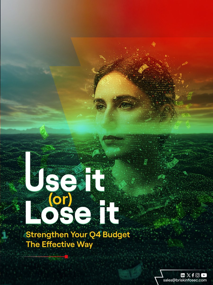 briskinfosec's tweet image. It’s December. The budget clock is ticking. ⏰
You can let it vanish — or turn it into defense that lasts.

Spend smart. Strengthen faster.

#CyberSecurity #CybersecurityAwareness #Q4 #Budget #Infosecurity #CISO #CTO #InformationTechnology #USA #Canada