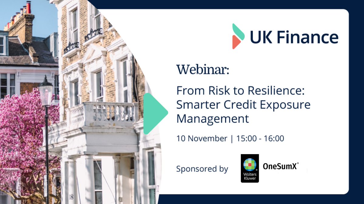 OneSumX_FRR's tweet image. 🎥 Join our webinar with UK Finance on Nov 10: &quot;From Risk to Resilience: Smarter Credit Exposure Management&quot;. Learn from experts on risk management, compliance, and strategies to navigate market volatility! 📅 Save your spot: ow.ly/nQGw50XnHUB