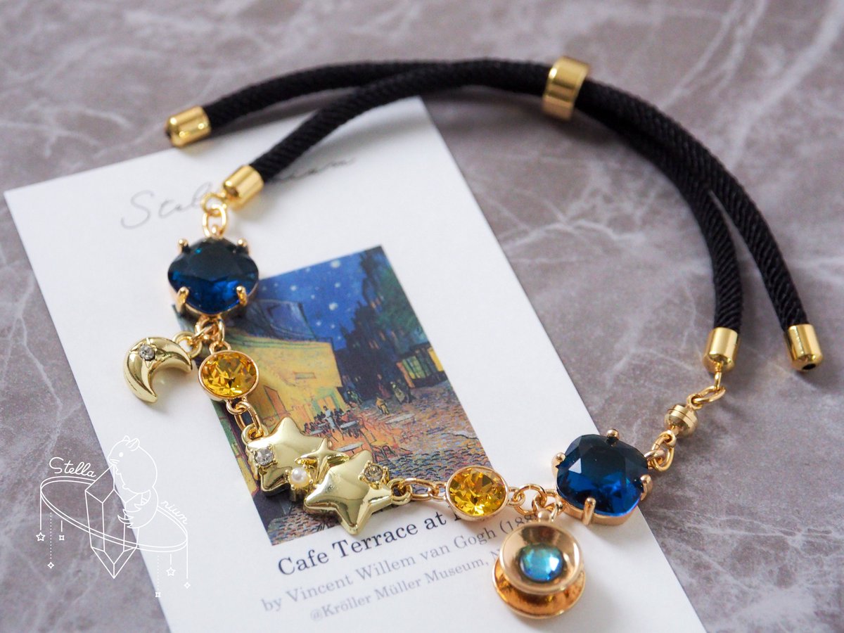 #デザフェス62 まであと9日🌃*˚

ゴッホの夜のカフェテラスモチーフのブレスレット🌟

11/15(土)＆16(日)両日
南館４階【 P-148 , 149 】
#DF62_Stellarium