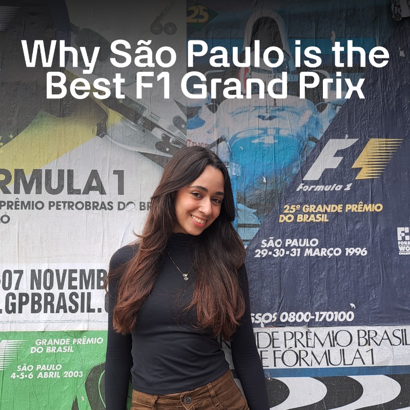 MercedesAMGF1's tweet photo. “There is so much passion here in Brasil for @F1, the whole place just vibrates! If I were a driver, it would definitely make me want to give my all." 👊

São Paulo resident @justanyapper tells @katyfairman why the Grand Prix at Interlagos is the best on the calendar 💛