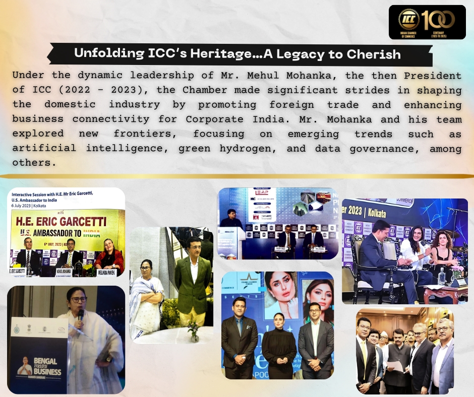 ICC_Chamber's tweet image. Under Mr. Mehul Mohanka&apos;s leadership, the then President of Indian Chamber of Commerce (2022-23), the Chamber made remarkable strides in influencing and nurturing the domestic industry. Mr. Mohanka and his dedicated team were instrumental in enhancing foreign trade relations and…