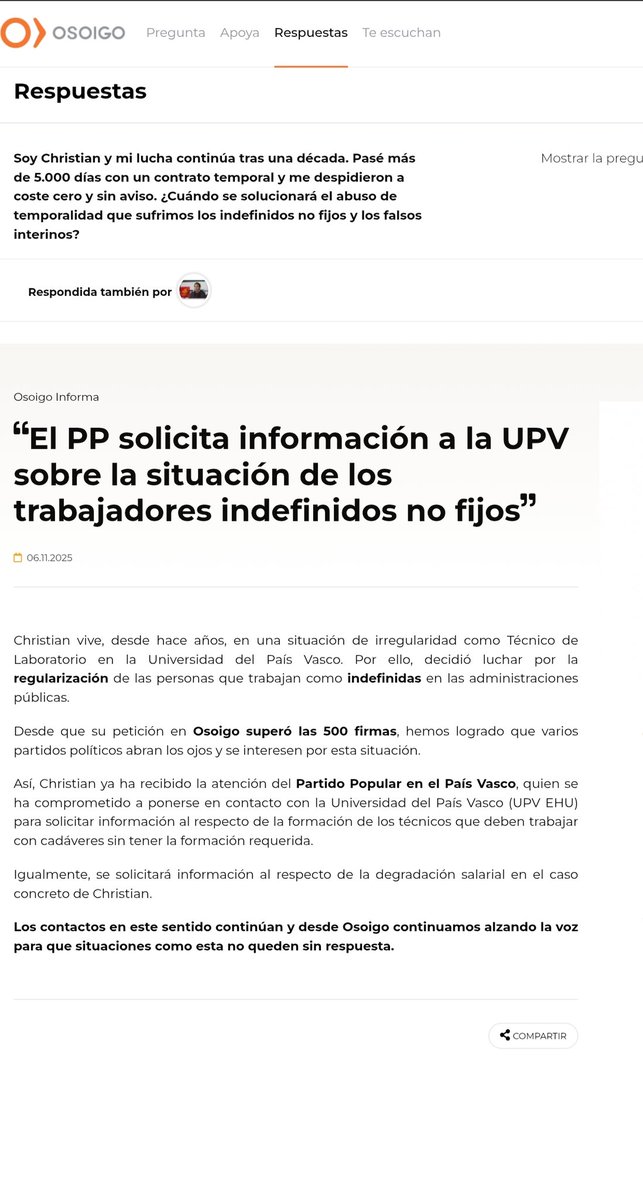 #FijezaYa - 🆘 <a href="/PPVasco/">Partido Popular Vasco</a> #Interinos
- 🆘 <a href="/EU_Commission/">European Commission</a> #InfNoFijos ❌
- 🆘 <a href="/EUombudsman/">European Ombudsman</a> #Universidad
- 🆘 <a href="/EUCourtPress/">EU Court of Justice</a> #Técnicos 🩸
🚥 Directiva Europea 1999/70/CE: ❌

🚥 Desde <a href="/AsociacionEPA/">EPA - Empleados Públicos en Abuso</a> seguimos trabajando. Esta vez hemos estado en contacto con varios miembros del PP