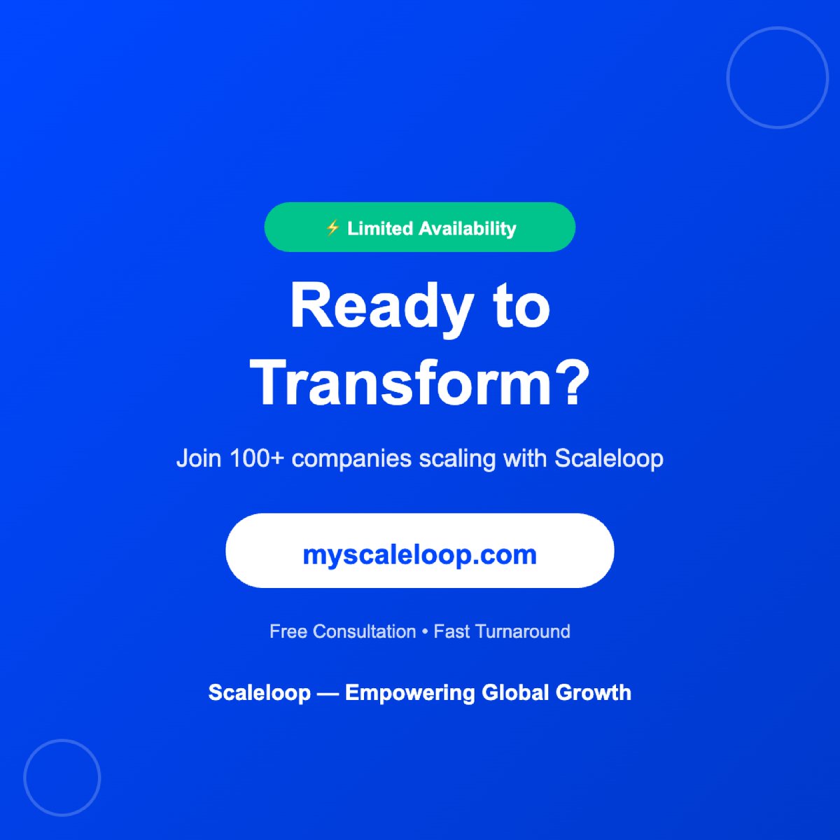 ScaleLoop's tweet image. Your brand’s first impression defines how the world sees you. At Scaleloop Design, we transform outdated visuals into modern, scalable identities that speak growth, clarity, and innovation. Visit myscaleloop.com 

#ScaleloopDesign #BrandIdentity #DesignThatScales