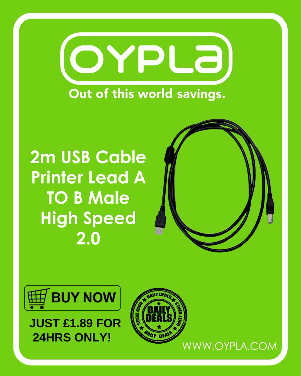 oypla's tweet image. 🔌 Upgrade your connection game with this 2m USB A-to-B High-Speed 2.0 Printer Lead !
Get it here👉 oypla.com/business/conve…
💷 Price: £1.89
#USBcable #PrinterLead #HighSpeedUSB #USB2_0 #TechDeals #CableLife #OfficeEssentials #ConnectYourGear #PCAccessories #DIYSetup
