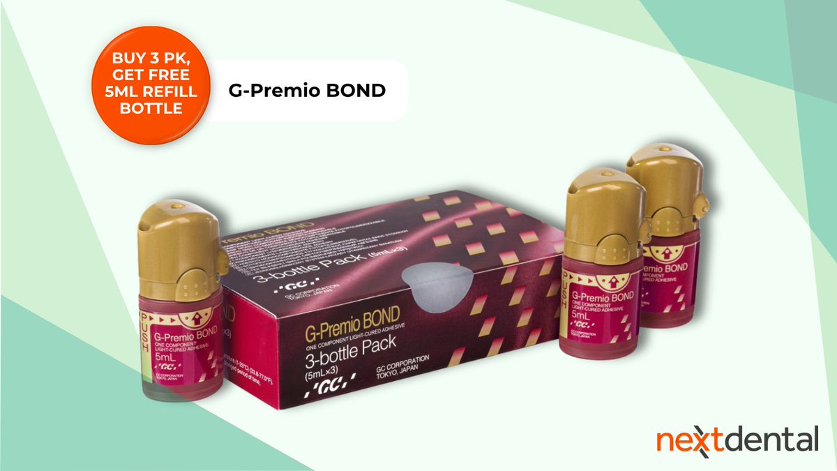 🦷 Exclusive GC Offers at Next Dental! 🦷

💥 Fuji Mix &amp; Match – Buy 4, Get 1 FREE
💥 G-ænial Mix &amp; Match – Buy 4, Get 1 FREE
💥 G-Premio BOND – Buy 3, Get a FREE Refill

Head to our website to SHOP NOW!
👉nextdental.com/category/speci…