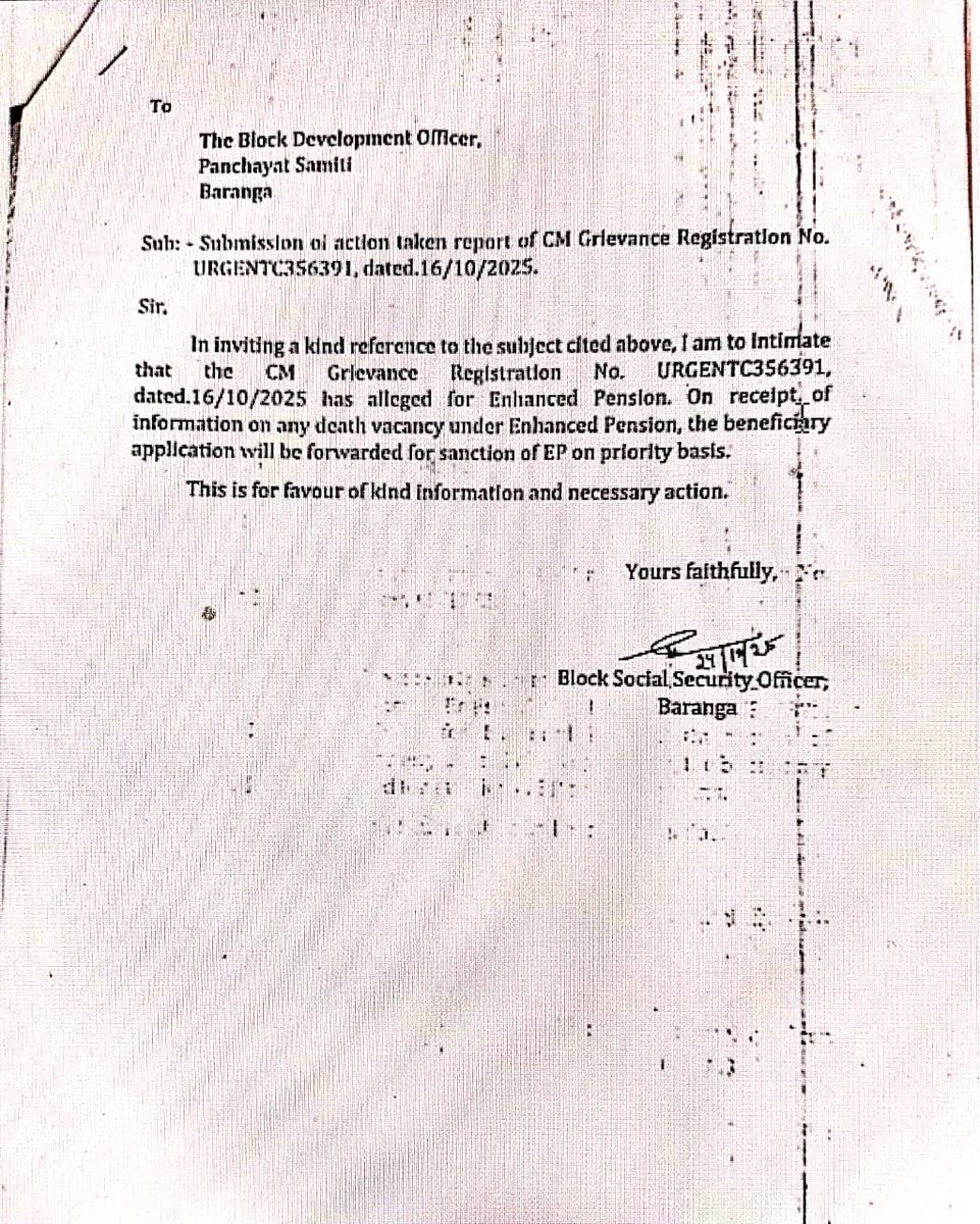 District Social Security Office, Cuttack tweet media