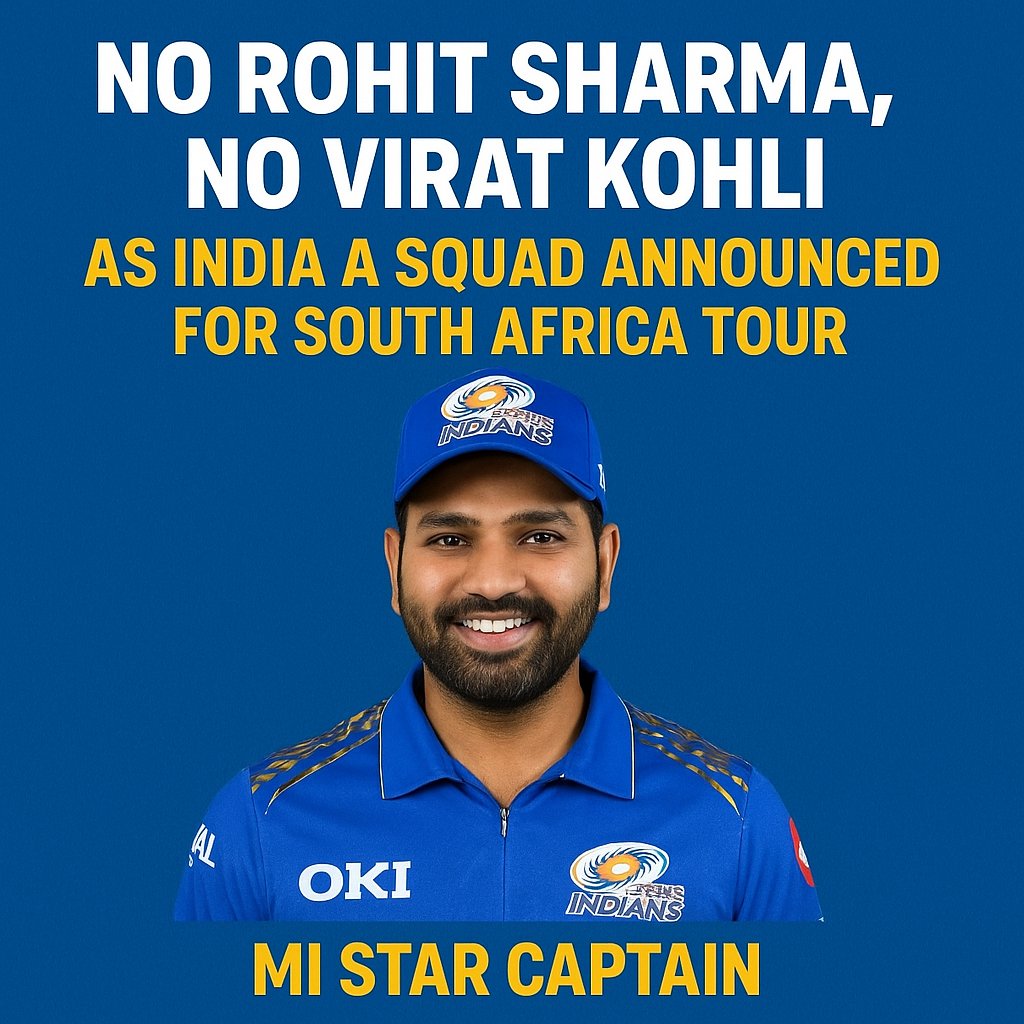 USAANDWORLD1's tweet photo. "No Rohit, No Virat! India A Squad Surprise for South Africa 🇮🇳🔥"
#indiacricketteam #rohitsharma #viratkohli #news #viralchallenge https://t.co/Xeth6RahM2