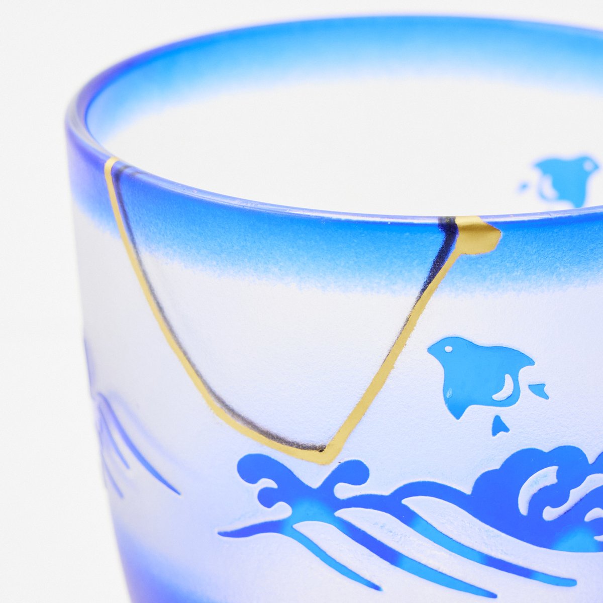 ステンドグラス 二匹のユニコーン グラスマスターズ 金継ぎ(錫)修復品 ステンドグラス 二匹のユニコーン グラスマスターズ 金継ぎ(錫)修復品