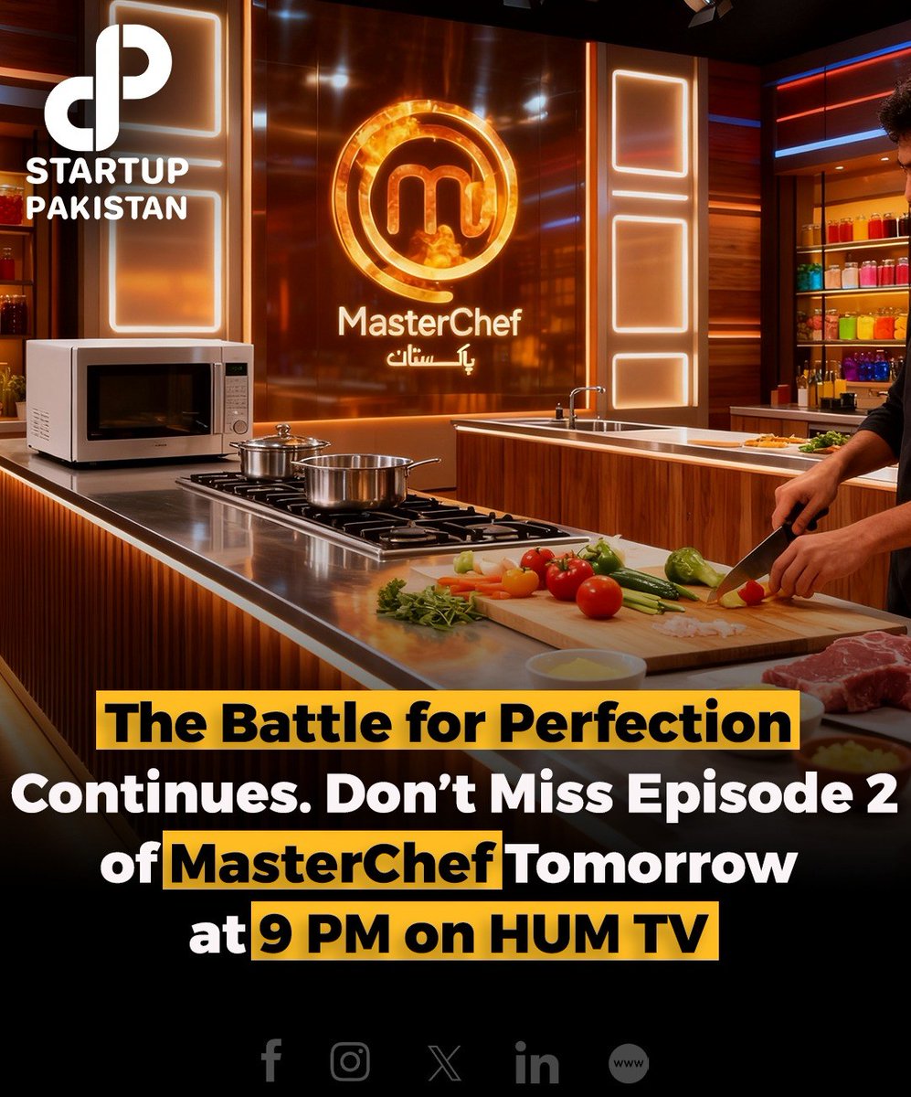 PakStartup's tweet image. The heat is rising in the MasterChef Pakistan kitchen as contestants continue their quest for culinary perfection.

#MasterChefPakistan #HUMTV #CookingChallenge #CulinaryBattle #FoodiesOfPakistan #StartupPakistan