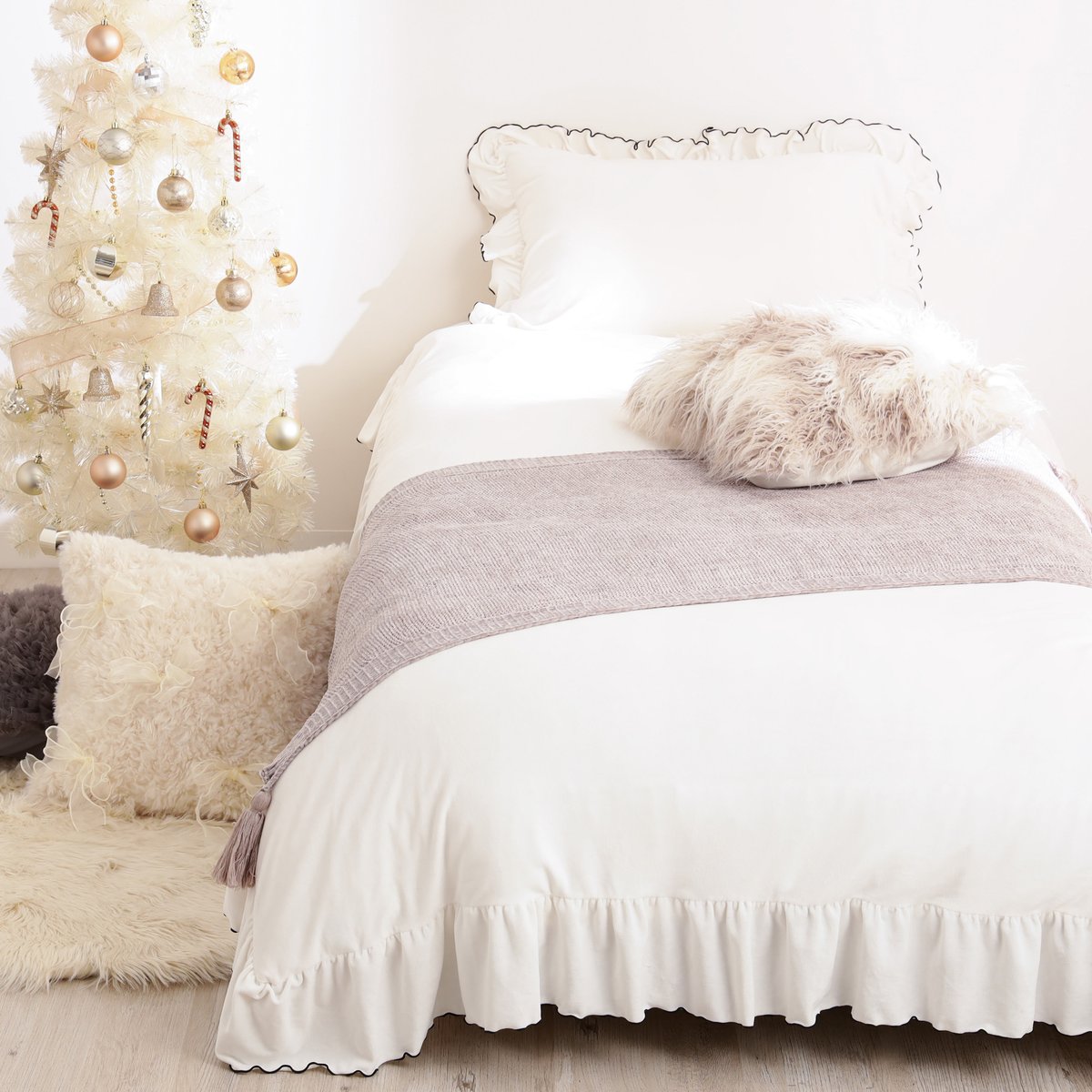 フランフラン 2023年モデル】ガラスオーナメント シャンデリア シルバー