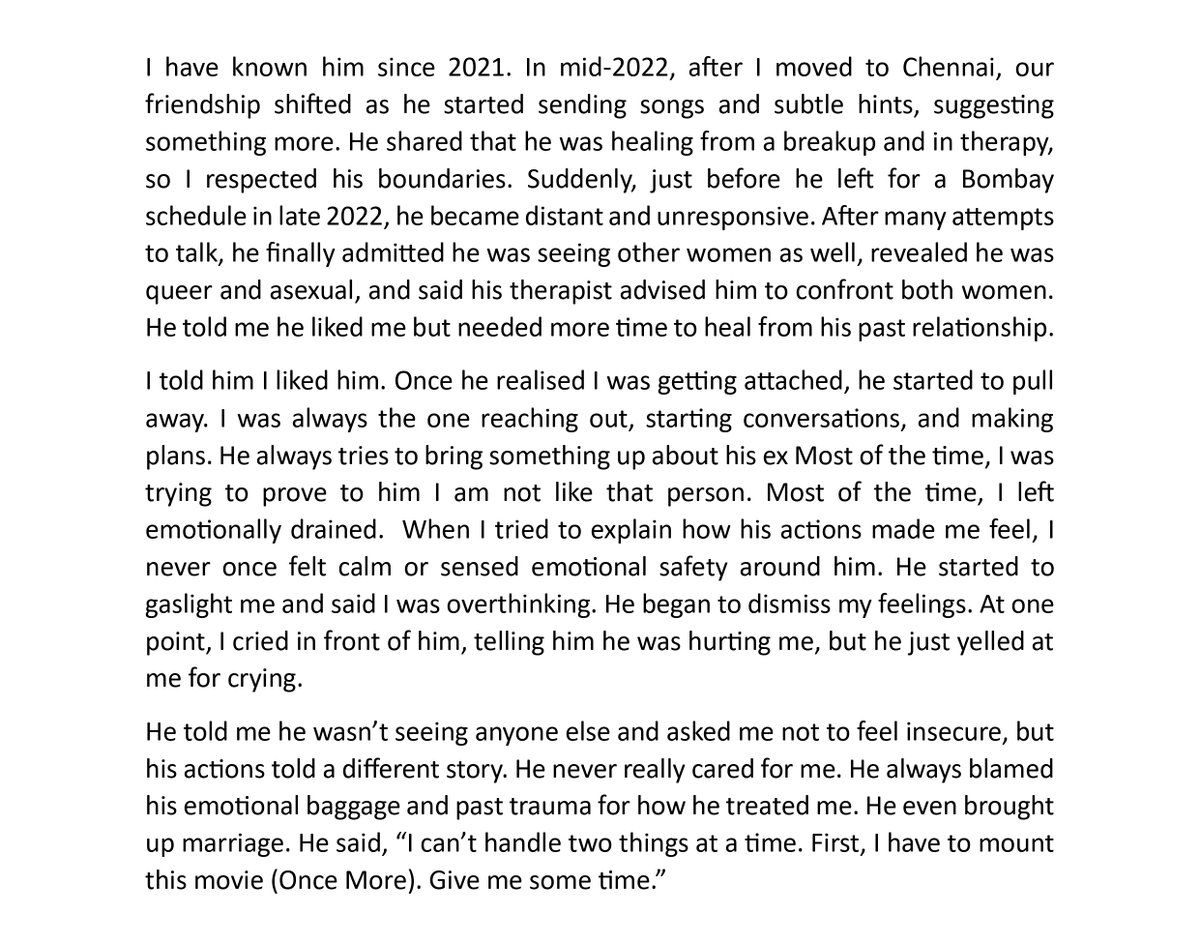 mehala__devi's tweet image. 1. Trigger warning: This is about VIGNESH SRIKANTH @/isrikanthmv aka SUHANSIDH SRIKANTH aka devkindaved, director of the movie #ONCEMORE.