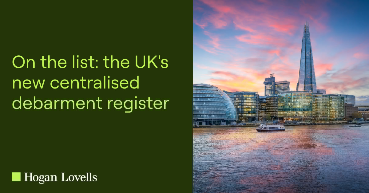 In our final article on the Procurement Act 2023, we explore the new Debarment List – a major shift in public procurement enforcement.  ow.ly/uoa050XlF1k

#ProcurementAct2023 #PublicProcurement