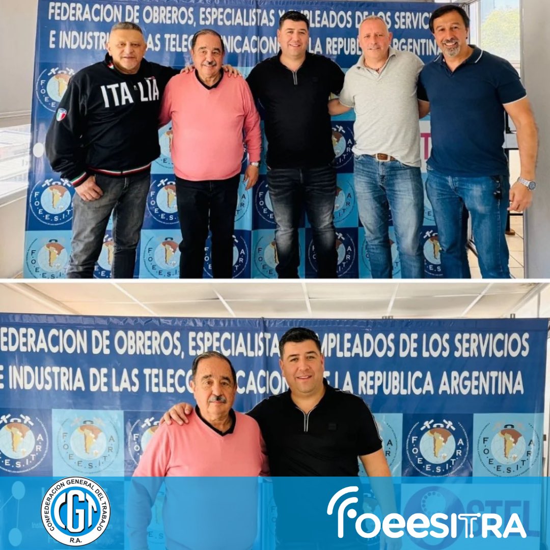foeesitra's tweet photo. ☑️ La CGT renovó su conducción nacional.

En el marco del Congreso Nacional Ordinario de la Central Obrera y con amplio respaldo de los gremios, este 5 de noviembre, en el estadio de Obras Sanitarias de CABA, se decidió por amplia mayoría continuar con una conducción colegiada.

El nuevo triunvirato electo está integrado por:
🔹 Jorge Sola (Seguro)
🔹 Cristian Jerónimo (Vidrio)
🔹 Octavio Argüello (Camioneros)

La FOEESITRA participó activamente de este proceso democrático que reafirma la unidad de los Trabajadores y Trabajadoras, y la defensa de los derechos laborales en todo el país.

Nuestra Federación felicita y acompaña a esta nueva Conducción, y en especial al compañero Cristian Jéronimo con quien nos une un lazo de confraternidad sindical, y le desea el mayor de los éxitos en este nuevo desafío que le toca afrontar, en este escenario hostil que plantea el gobierno para todo el movimiento obrero. 
Más unidos, organizados y solidarios que nunca! 

#CGT #UnidadSindical #movimientoobrero #foeesitra