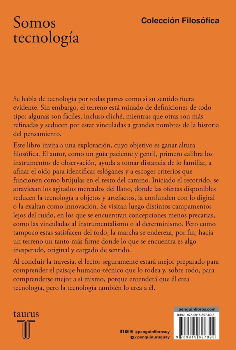 🎙️ HOY 11h en @EnPerspectiva por @Radiomundo

Mesa de filósofos sobre "Somos tecnología" (Ed. Taurus)
Conversamos con Facundo Ponce de León y Maybeth Garcés sobre qué es tecnología y cómo define nuestra humanidad. 

Una exploración filosófica del paisaje técnico que nos rodea.