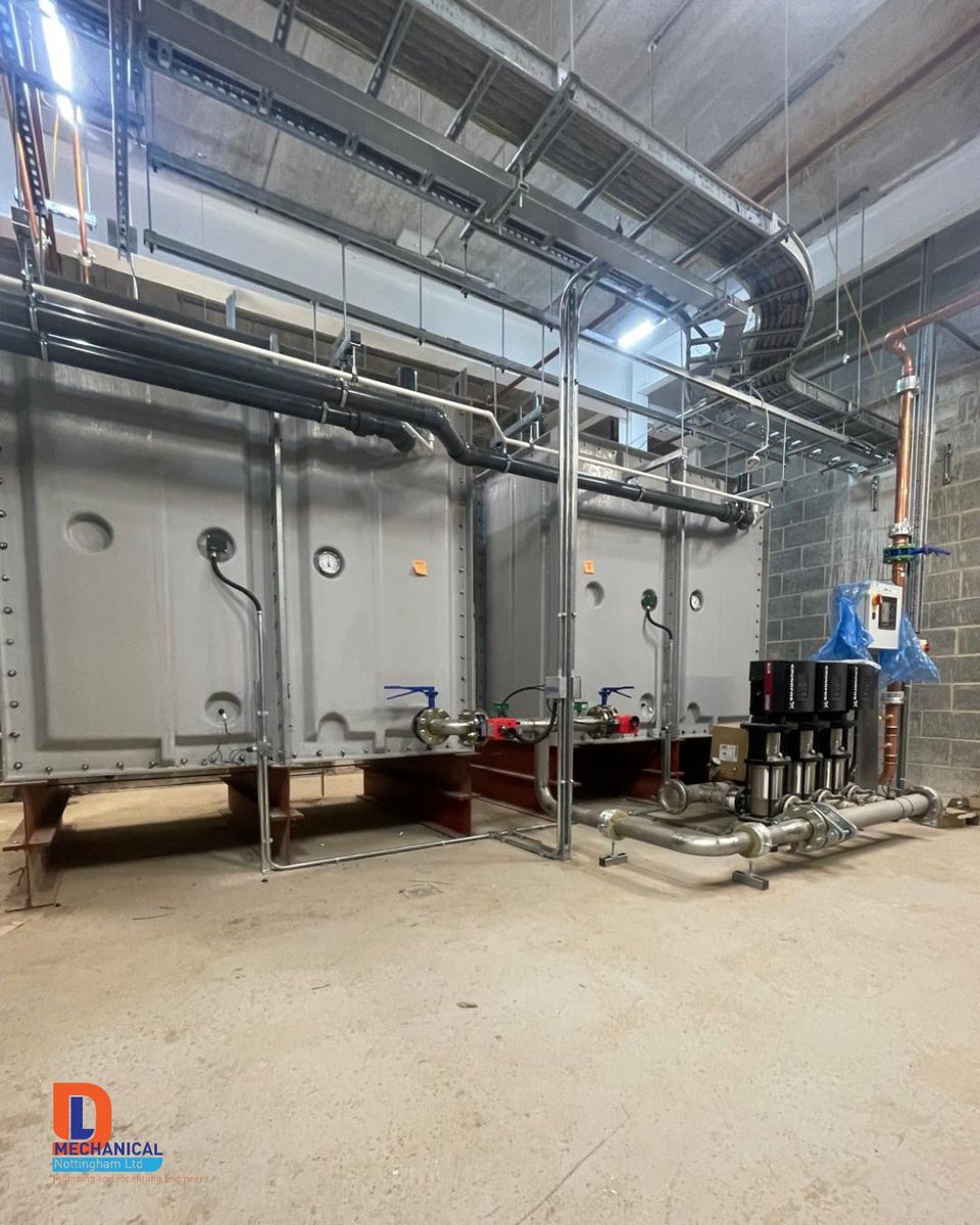DLMechancial's tweet photo. Back on site for a walkaround and great to see more progress across the mechanical systems. 

Our work here covers a full range of services — all coming together smoothly as part of this ongoing NHS scheme.

#plumbing #constructionuk #construction #plantroom #pipework #pipes https://t.co/WzotYmZFMX