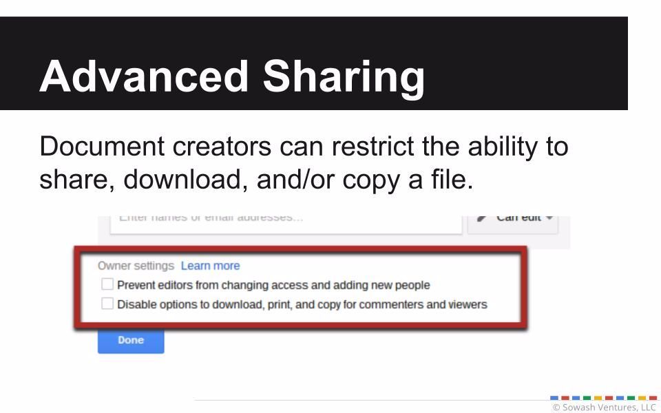 jrsowash's tweet image. #GoogleDrive tips: use the advanced sharing features to add extra document security. #techtips #edTech #GoogleEDU