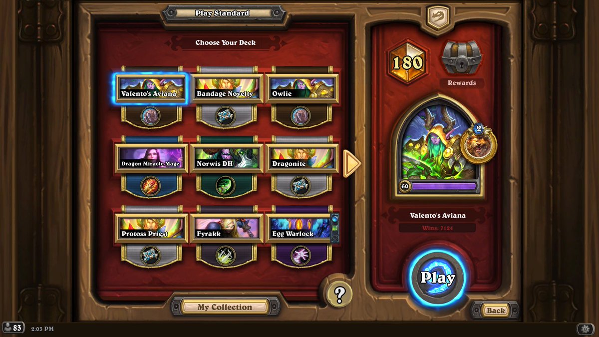 ValentoHS's tweet photo. Top 200 Legend, featuring good ol' Aviana Druid! Only 2 new cards made the cut, epic wins! Cheers!
Deck below. https://t.co/mZ0aDlHbte
