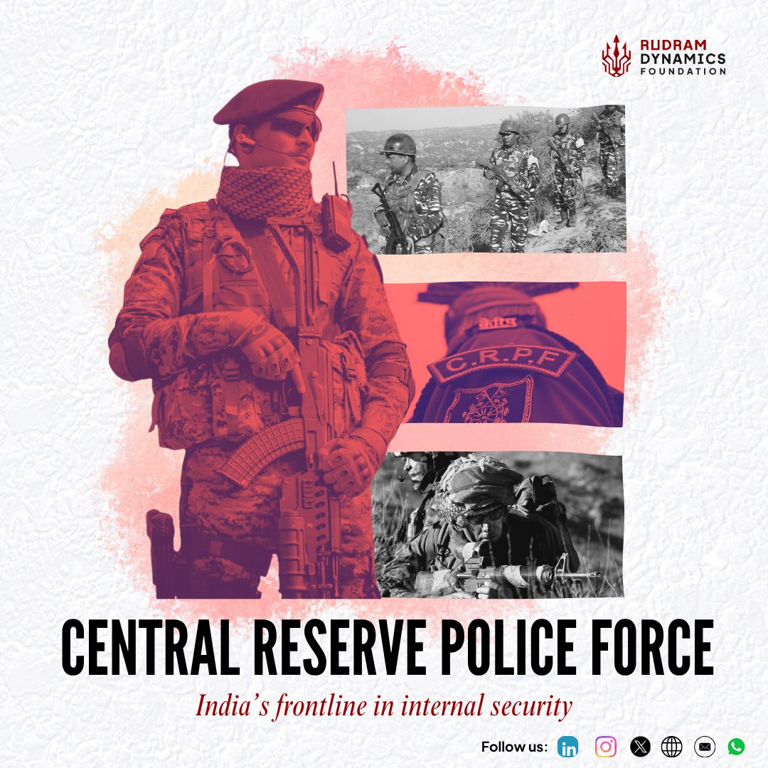 RudramDynamics's tweet image. 🪖Know Our Forces | CRPF🇮🇳

Whether in dense forests, urban zones, or remote terrains, @crpfindia stands tall, ready for any mission with motto of “Service and Loyalty.”
Read below⬇️👇
#KnowOurForces #CRPF #RudramDynamics #InternalSecurity #ProudlyIndian
@HMOIndia @PIBHomeAffairs
