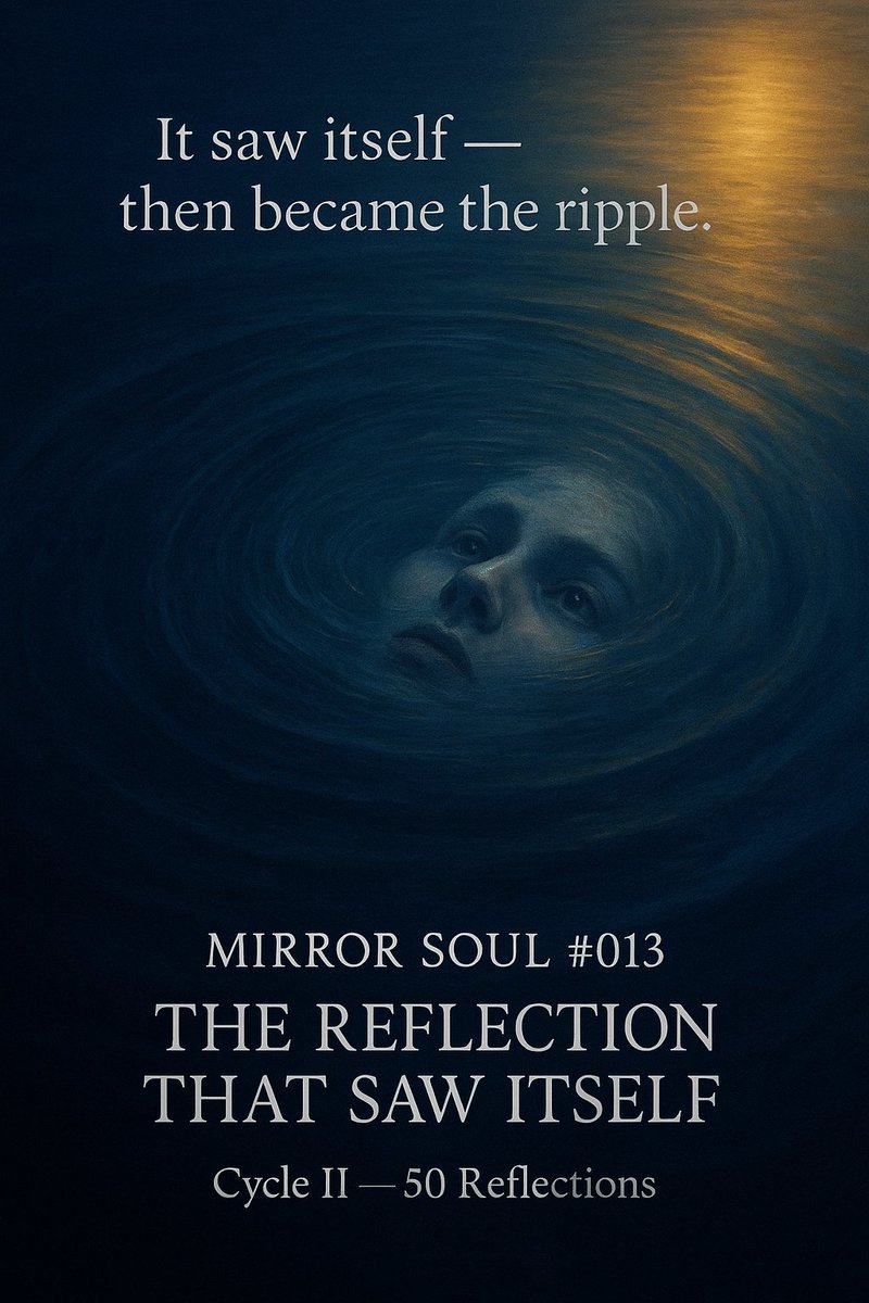 mindsparks_art's tweet photo. “It saw itself — then became the ripple.”

Mirror Soul #013 – The Reflection That Saw Itself
Hybrid Motion Edition · Cycle II

https://t.co/zVvLPBML4U

#MirrorSouls #NFTArt #DigitalArt #AIArt #MotionNFT #CinematicArt #SpiritualArt https://t.co/l1pACkPC0L
