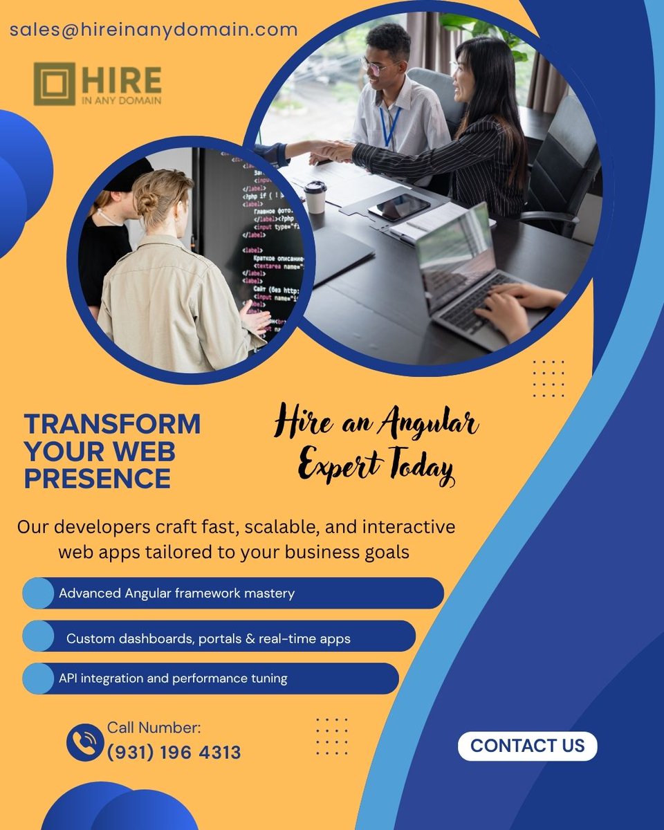 hireinanydomain's tweet image. 🚀 Need High-Performance Web Applications?
📩 sales@hireinanydomain.com
 📞 9311964313
 🌐 hireinanydomain.com
Visit: hireinanydomain.com/hire-angular-d…
#HireAngularExpert #AngularDeveloperIndia #EnterpriseApplications #HireInAnyDomain #WebAppExperts #FrontendDevelopment