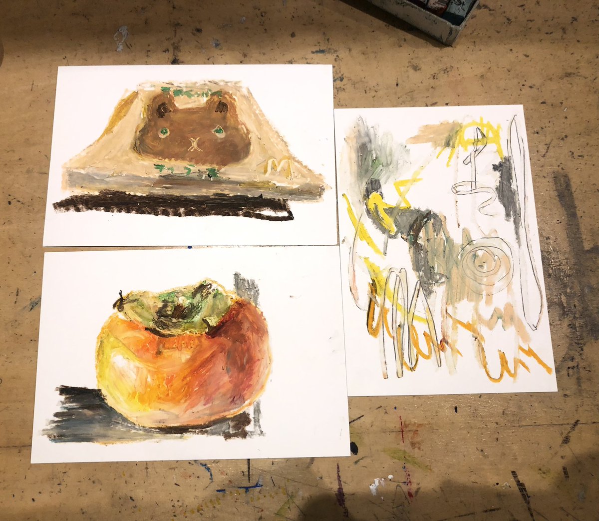 anomarokaris3's tweet image. 今日のクレヨンお絵描きは同系色