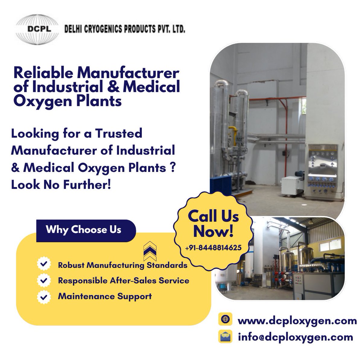DCPLOxygenPlant's tweet image. DCPL: Reliable Manufacturer of Industrial &amp;amp; #MedicalOxygen Plants
📞 Call Us: +91-8448814625
📧 Email: info@dcploxygen.com
🌐 Visit: dcploxygen.com
👉 Get in Touch Today.
#OxygenPlant #OxygenGasPlant #OxygenPlantManufacturer #LiquidOxygenPlant #IndustrialGas #DCPLOxygen