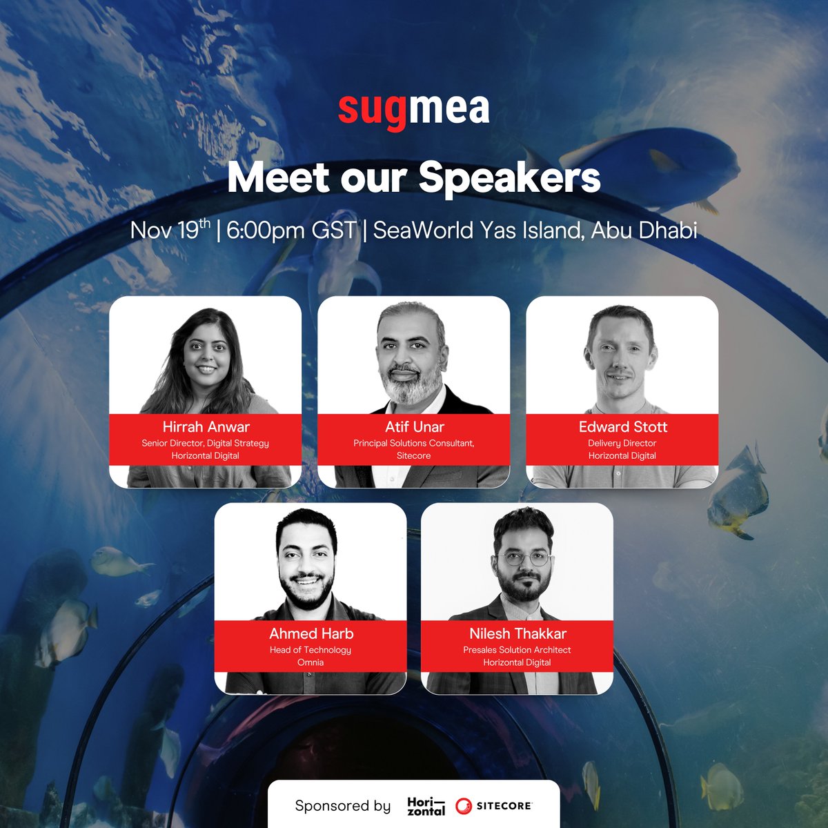 Get ready to hear from leading voices in the Sitecore community at SUGMEA's live event on November 19 at SeaWorld Abu Dhabi! Our speakers will highlight the latest innovations announced at #SitecoreSYM. Spaces are limited, so don’t miss out: sugmea.com
