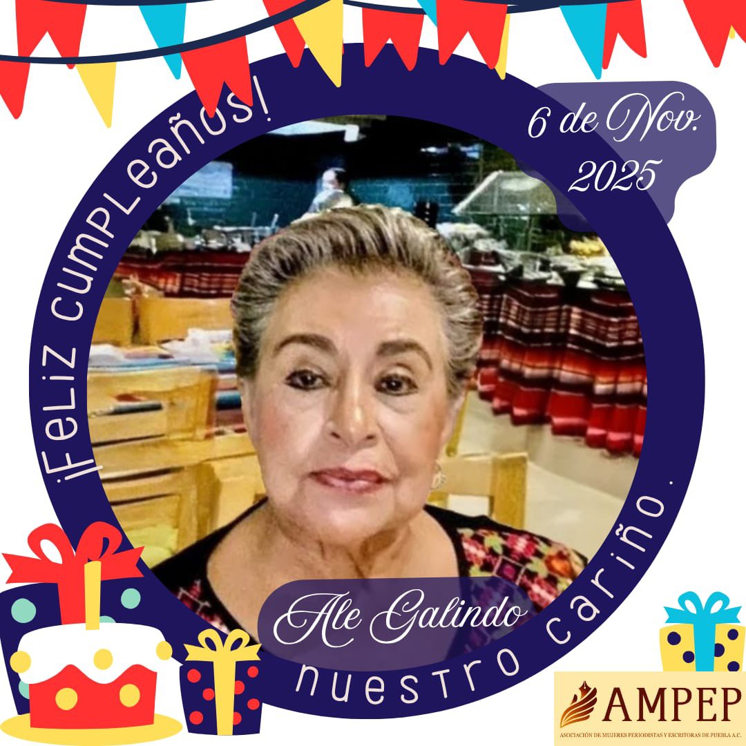 🎂✨ ¡Feliz cumpleaños a nuestra socia Alejandra Galindo!

En la AMPEP celebramos tu vida, tu trayectoria y tu compromiso con el periodismo. 🌷
Que este nuevo año te traiga más éxitos y alegrías. 💫
#AMPEP #MujeresPeriodistas #FelizCumpleaños