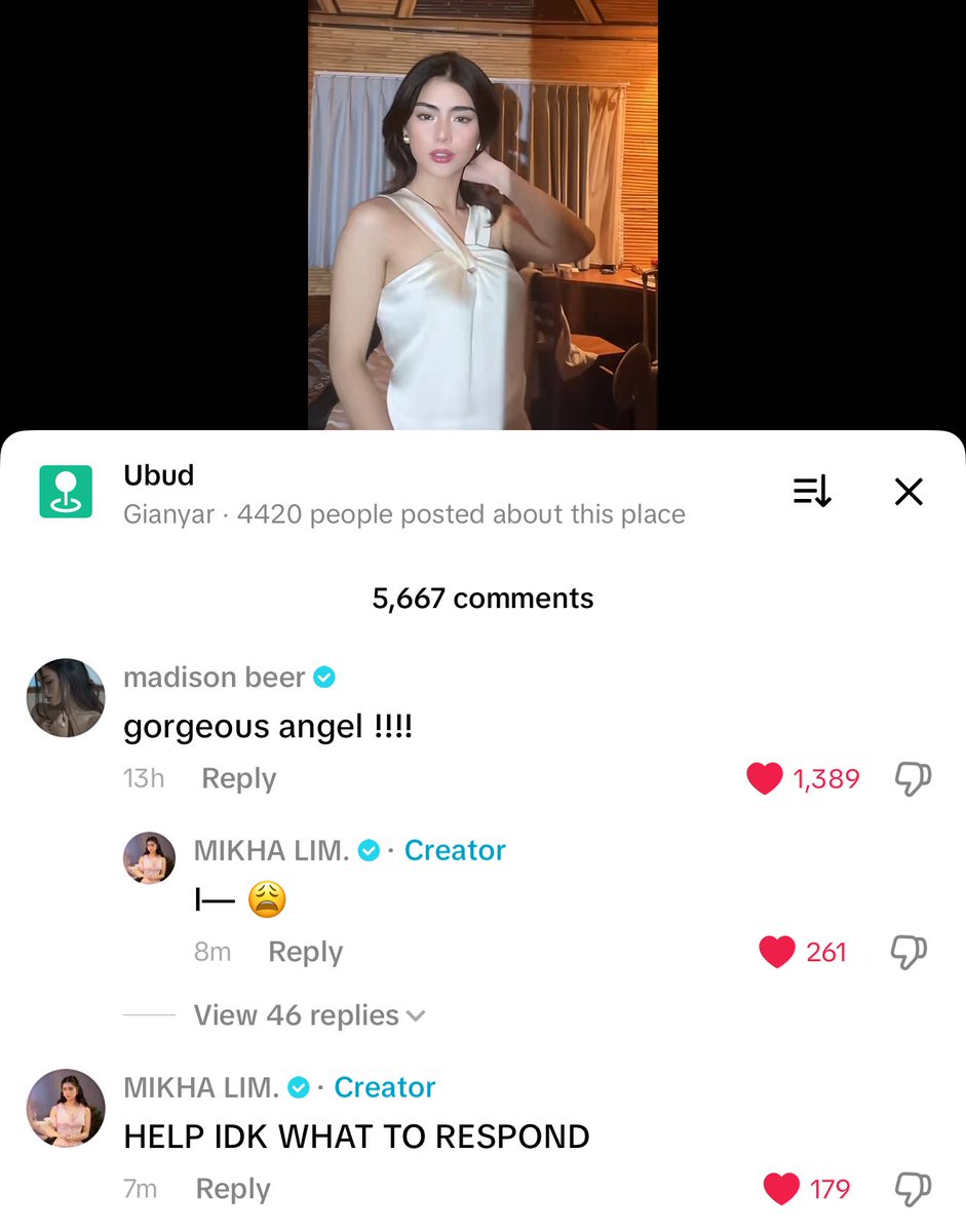 “when i shoot my shot, score. always a score.”

mikha when a gorgeous girl like madison beer compliments her: