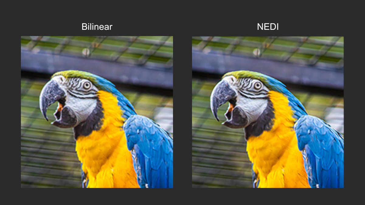 Youssef_Afella's tweet image. Experimenting with NEDI to upscale images.
It&apos;s fast enough to run in Realtime.
The results are not that impressive but it&apos;s surely better than bilinear or bicubic interpolation.
You can find the code here : github.com/Youssef-Afella…
#madewithunity #GraphicsProgramming